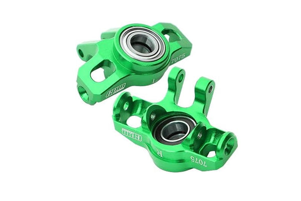 Aluminum 7075 Alloy Front Steering Block (Larger Inner Bearings) For Arrma 1/14 MOJAVE GROM MEGA 380 BRUSHED 4X4 SMALL SCALE DESERT TRUCK RTR-ARA2104 Upgrades - Green