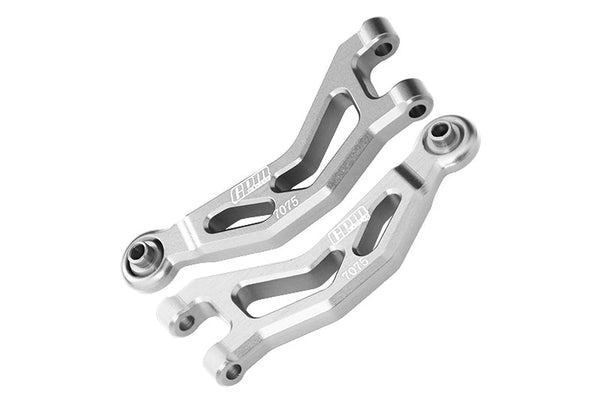 Aluminum 7075 Alloy Front Upper Suspension Arms For Arrma 1/14 MOJAVE GROM MEGA 380 BRUSHED 4X4 SMALL SCALE DESERT TRUCK RTR-ARA2104 Upgrades  - Silver