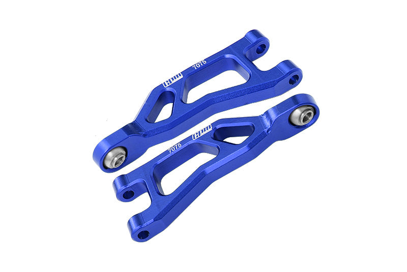 Aluminum 7075 Alloy Rear Upper Suspension Arms For Arrma 1/14 MOJAVE GROM MEGA 380 BRUSHED 4X4 SMALL SCALE DESERT TRUCK RTR-ARA2104 Upgrades - Blue