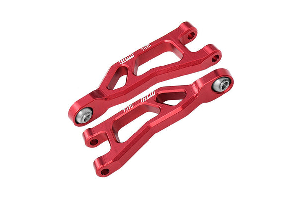 Aluminum 7075 Alloy Rear Upper Suspension Arms For Arrma 1/14 MOJAVE GROM MEGA 380 BRUSHED 4X4 SMALL SCALE DESERT TRUCK RTR-ARA2104 Upgrades - Red