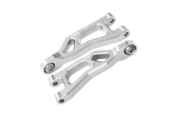 Aluminum 7075 Alloy Rear Upper Suspension Arms For Arrma 1/14 MOJAVE GROM MEGA 380 BRUSHED 4X4 SMALL SCALE DESERT TRUCK RTR-ARA2104 Upgrades - Silver