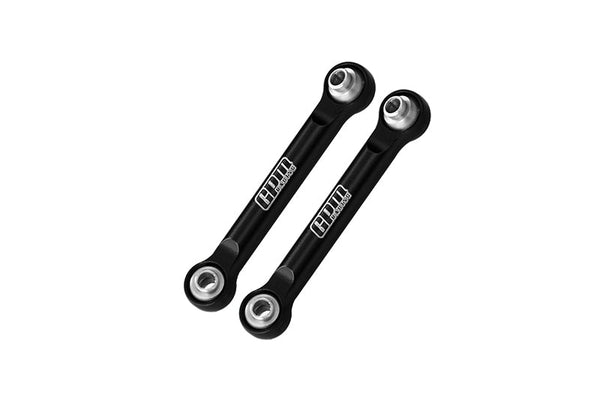 Aluminum 7075 Alloy Front Steering Link Rods For Arrma 1/14 MOJAVE GROM MEGA 380 BRUSHED 4X4 SMALL SCALE DESERT TRUCK RTR-ARA2104 Upgrades - Black