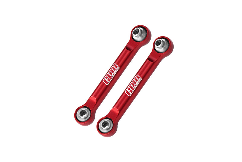 Aluminum 7075 Alloy Front Steering Link Rods For Arrma 1/14 MOJAVE GROM MEGA 380 BRUSHED 4X4 SMALL SCALE DESERT TRUCK RTR-ARA2104 Upgrades - Red