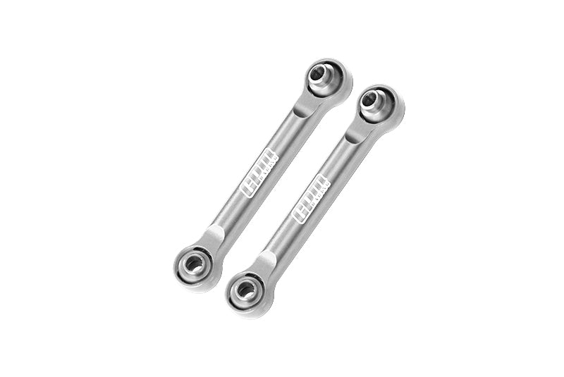 Aluminum 7075 Alloy Front Steering Link Rods For Arrma 1/14 MOJAVE GROM MEGA 380 BRUSHED 4X4 SMALL SCALE DESERT TRUCK RTR-ARA2104 Upgrades - Silver