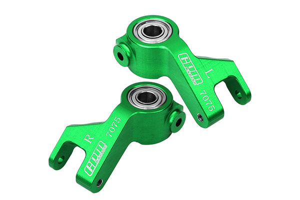 Aluminum 7075 Front Steering Block (Larger Inner Bearings) For Arrma 1/10 GORGON 4X2 Mega 550 Brushed Monster Truck-ARA3230 Upgrades - Green