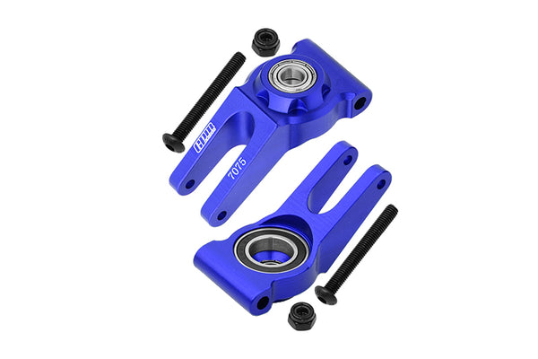 Aluminum 7075 Rear Hub (Larger Inner Bearings) For Arrma 1:10 GORGON / SENTON / VORTEKS / SENTON V3 / BIG ROCK / BIG ROCK V3 / GRANITE / GRANITE V3 / VORTEKS / 1:8 TYPHON Upgrade Parts - Blue