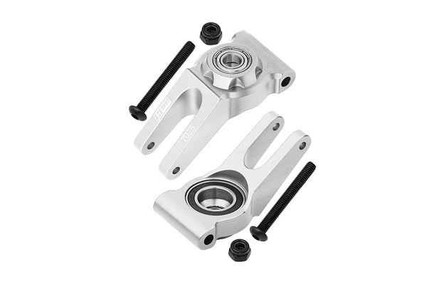 Aluminum 7075 Rear Hub (Larger Inner Bearings) For Arrma 1:10 GORGON / SENTON / VORTEKS / SENTON V3 / BIG ROCK / BIG ROCK V3 / GRANITE / GRANITE V3 / VORTEKS / 1:8 TYPHON Upgrade Parts - Silver