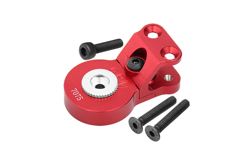 Aluminum 7075 Servo Saver Steering 23T With Built-In Spring For Arrma 1/10 GORGON 4X2 Mega 550 Brushed Monster Truck-ARA3230 Upgrade Parts - Red