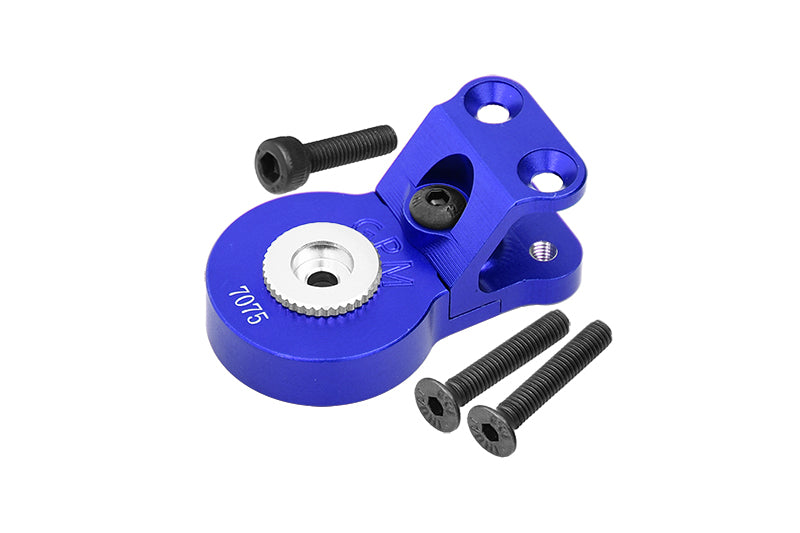 Aluminum 7075 Servo Saver Steering 25T With Built-In Spring For Arrma 1/10 GORGON 4X2 Mega 550 Brushed Monster Truck-ARA3230 Upgrades - Blue