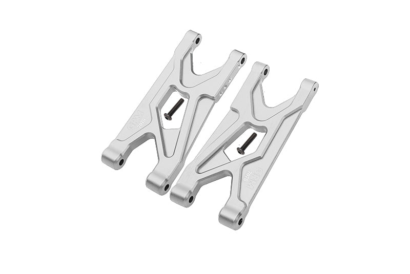 Aluminum 7075 Rear Suspension Arms For Arrma 1/10 GORGON 4X2 Mega 550 Brushed Monster Truck-ARA3230 Upgrades - Silver