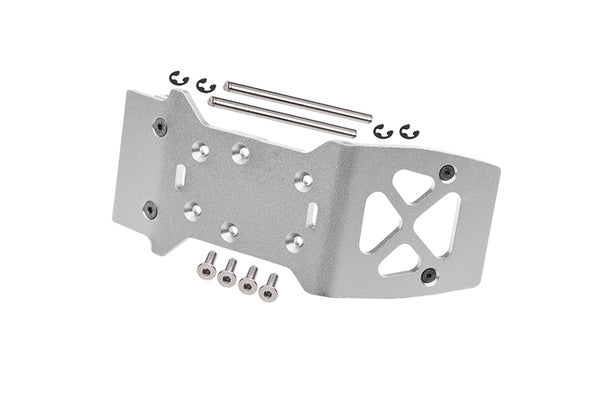 HPI Savage XS Flux Aluminum Rear Skid Plate - 1Pc Set Silver