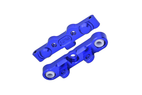 Aluminum 7075 Alloy Rear Hinge Pin Brace Set For Tekno 1/10 MT410 2.0 4X4 Pro Monster Truck-TKR9501 / SCT410 2.0 4X4 Short Course Truck Kit-TKR9500 Upgrades - Blue