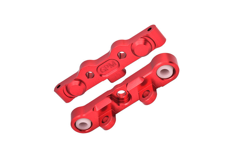 Aluminum 7075 Alloy Rear Hinge Pin Brace Set For Tekno 1/10 MT410 2.0 4X4 Pro Monster Truck-TKR9501 / SCT410 2.0 4X4 Short Course Truck Kit-TKR9500 Upgrades - Red