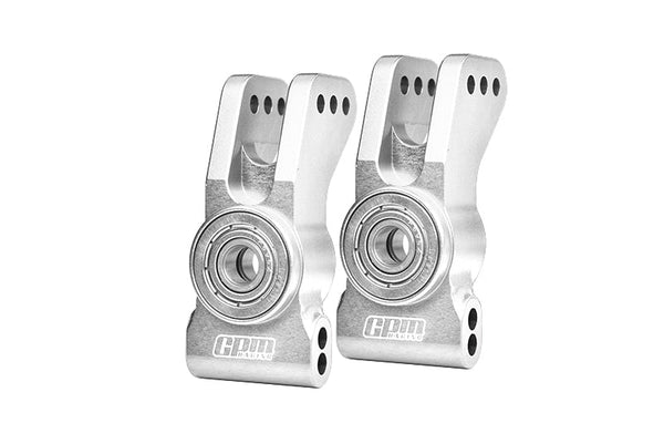 Aluminum 7075 Alloy Rear Hubs (Larger Inner Bearings) For Tekno 1/10 MT410 2.0 4X4 Pro Monster Truck-TKR9501 / SCT410 2.0 4X4 Short Course Truck Kit-TKR9500 Upgrades - Silver