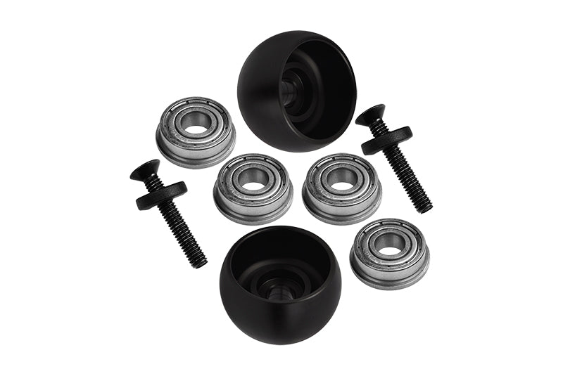 LOS264003 Promoto-MX Upgrades Side Wheel Replacement Lean Bar Wheel Set For LOSI 1:4 Promoto-MX Motorcycle Dirt Bike RTR FXR LOS06000 LOS06002 - Black