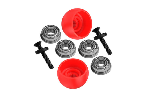 LOS264003 Promoto-MX Upgrades Side Wheel Replacement Lean Bar Wheel Set For LOSI 1:4 Promoto-MX Motorcycle Dirt Bike RTR FXR LOS06000 LOS06002 - Red