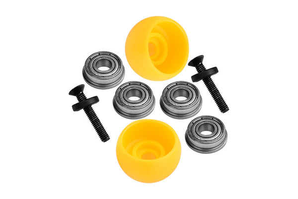 LOS264003 Promoto-MX Upgrades Side Wheel Replacement Lean Bar Wheel Set For LOSI 1:4 Promoto-MX Motorcycle Dirt Bike RTR FXR LOS06000 LOS06002 - Yellow