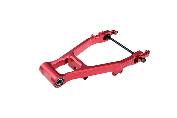 Aluminum 7075 Alloy Chain Tension Rear Swing Arm (Larger Inner Bearings) For LOSI 1:4 Promoto MX Motorcycle Dirt Bike RTR FXR LOS06000 LOS06002 Upgrades - Red