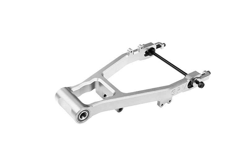 Aluminum 7075 Alloy Chain Tension Rear Swing Arm (Larger Inner Bearings) For LOSI 1:4 Promoto MX Motorcycle Dirt Bike RTR FXR LOS06000 LOS06002 Upgrades - Silver