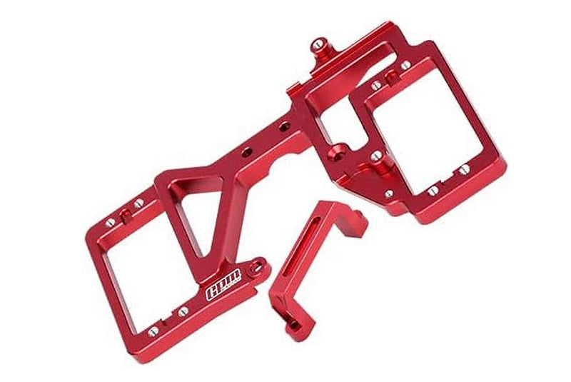 Aluminum 7075 Alloy Servo Mount Set For PROBOAT 1/6 24-inch Jetstream Jet Boat RTR Mojo-PRB08051 Upgrades - Red