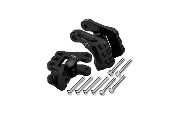 Axial 1/10 RBX10 Ryft 4WD Rock Bouncer Aluminum Front Axle Mount Set For Suspension Links - 10Pc Set Black