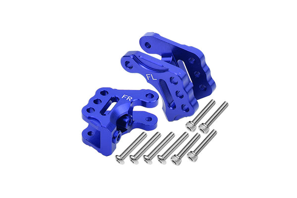 Axial 1/10 RBX10 Ryft 4WD Rock Bouncer Aluminum Front Axle Mount Set For Suspension Links - 10Pc Set Blue