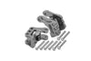 Axial 1/10 RBX10 Ryft 4WD Rock Bouncer Aluminum Front Axle Mount Set For Suspension Links - 10Pc Set Gray Silver