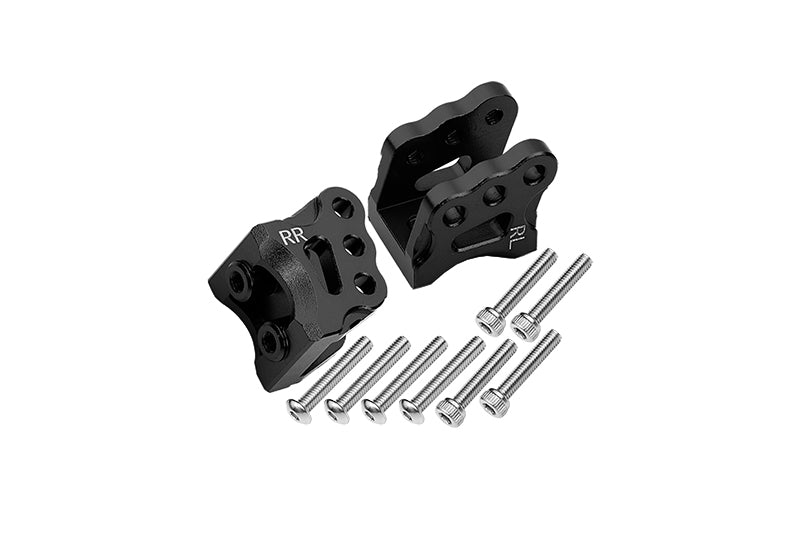 Axial 1/10 RBX10 Ryft 4WD Rock Bouncer Aluminum Rear Axle Mount Set For Suspension Links - 10Pc Set Black