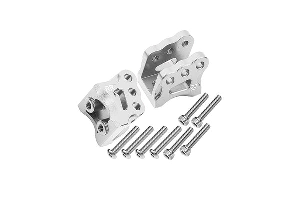 Axial 1/10 RBX10 Ryft 4WD Rock Bouncer Aluminum Rear Axle Mount Set For Suspension Links - 10Pc Set Silver