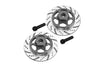 Axial 1/10 RBX10 Ryft 4WD Rock Bouncer AXI03005 Aluminum Hex With Brake Disk (Silver Inlay Version) - 4Pc Set Gray Silver