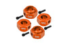 Axial 1/10 RBX10 Ryft 4WD Rock Bouncer Aluminum Hex Adapters 6mm Thick - 8Pc Set Orange