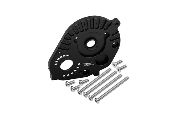 Axial 1/10 RBX10 Ryft 4WD Rock Bouncer AXI03005 Aluminum Motor Mount Plate With Heat Sink Fins - 10Pc Set Black