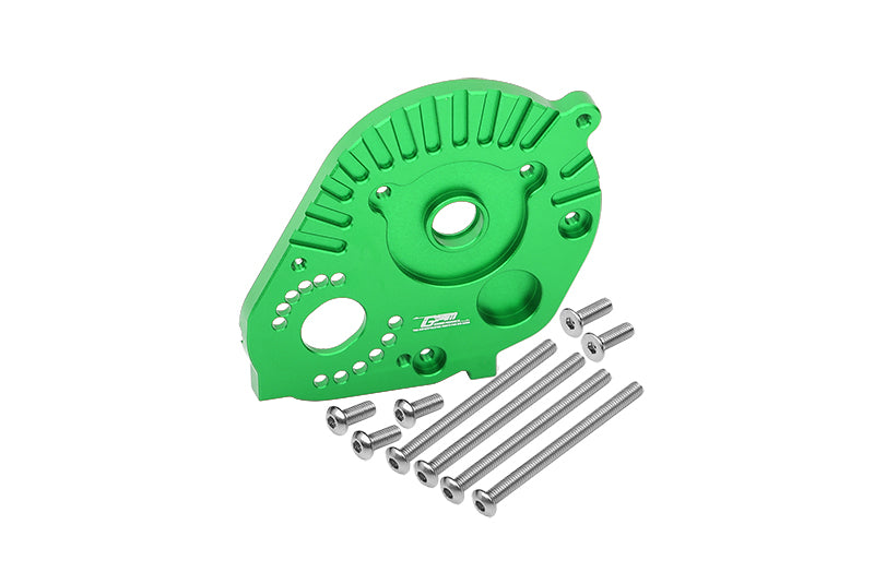 Axial 1/10 RBX10 Ryft 4WD Rock Bouncer AXI03005 Aluminum Motor Mount Plate With Heat Sink Fins - 10Pc Set Green