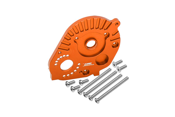 Axial 1/10 RBX10 Ryft 4WD Rock Bouncer AXI03005 Aluminum Motor Mount Plate With Heat Sink Fins - 10Pc Set Orange