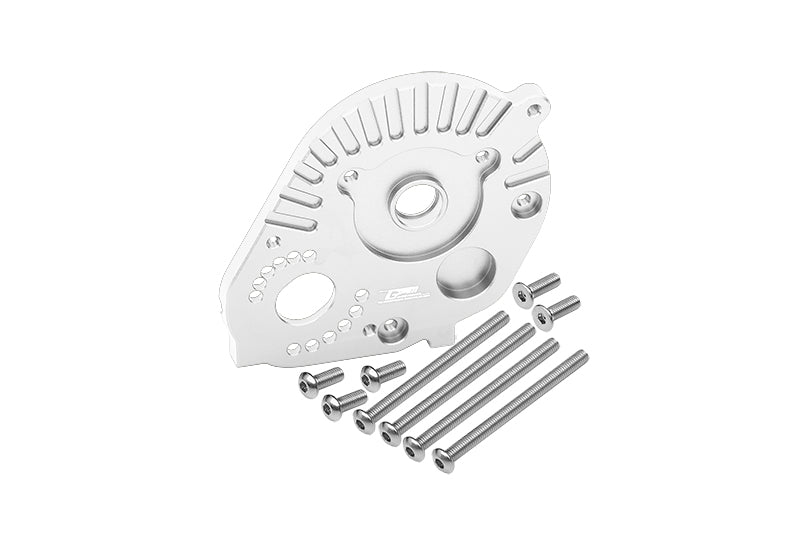 Axial 1/10 RBX10 Ryft 4WD Rock Bouncer AXI03005 Aluminum Motor Mount Plate With Heat Sink Fins - 10Pc Set Silver