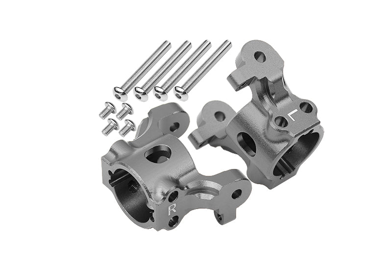 Axial 1/10 RBX10 Ryft 4WD Rock Bouncer AXI03005 Aluminum Front C-Hubs - 10Pc Set Gray Silver