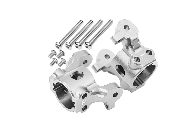 Axial 1/10 RBX10 Ryft 4WD Rock Bouncer AXI03005 Aluminum Front C-Hubs - 10Pc Set Silver