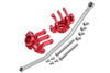 Axial 1/10 RBX10 Ryft 4WD Rock Bouncer AXI03005 Aluminum Front Knuckle Arm With Steering Rod - 13Pc Set Red