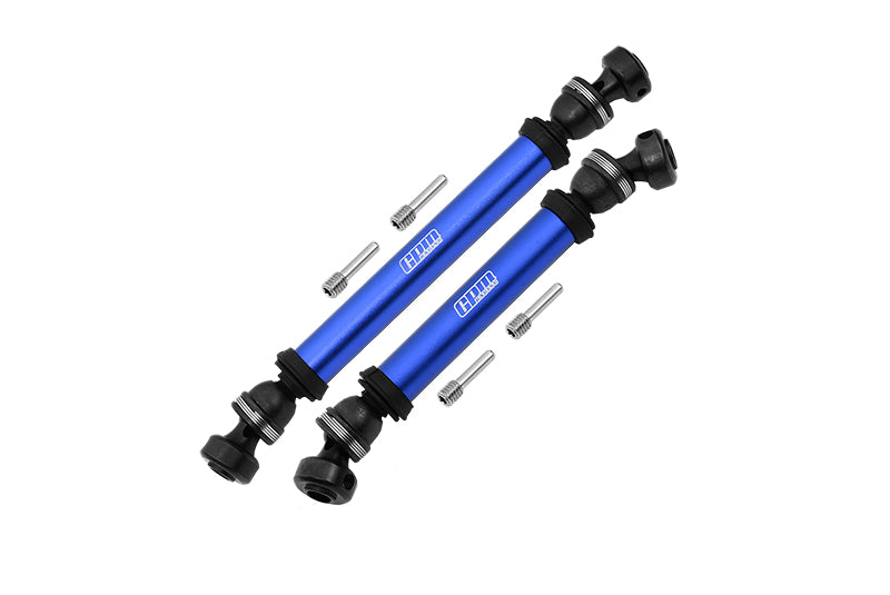 Axial 1/10 RBX10 Ryft 4WD Rock Bouncer Steel + Aluminium Front + Rear CVD Drive Shaft - 6Pc Set Blue