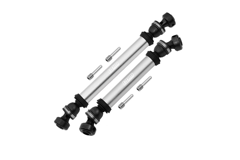 Axial 1/10 RBX10 Ryft 4WD Rock Bouncer Steel + Aluminium Front + Rear CVD Drive Shaft - 6Pc Set Silver