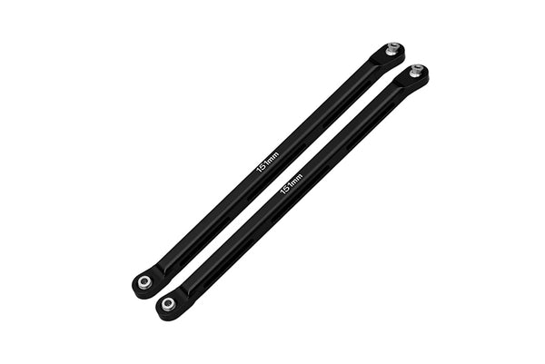 Axial 1/10 RBX10 Ryft 4WD Rock Bouncer AXI03005 Aluminum Rear Chassis Links Parts Tree - 2Pc Set Black