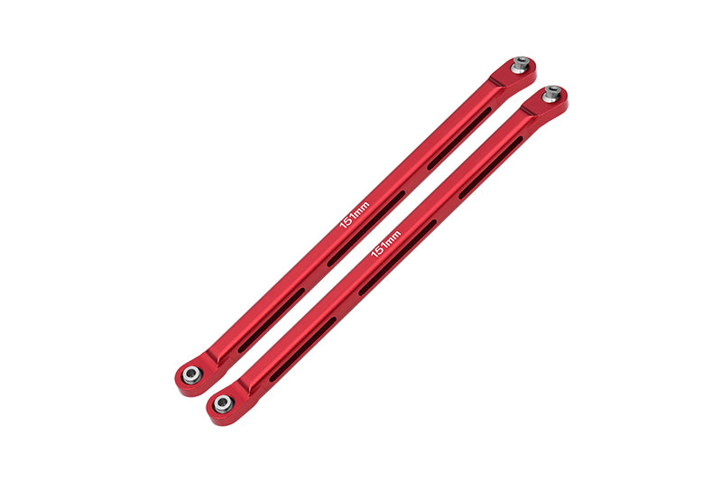 Axial 1/10 RBX10 Ryft 4WD Rock Bouncer AXI03005 Aluminum Rear Chassis Links Parts Tree - 2Pc Set Red