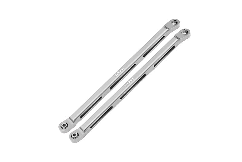 Axial 1/10 RBX10 Ryft 4WD Rock Bouncer AXI03005 Aluminum Rear Chassis Links Parts Tree - 2Pc Set Silver