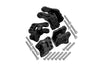 Axial 1/10 RBX10 Ryft 4WD Rock Bouncer Aluminum Front & Rear Axle Mount Set For Suspension Links - 20Pc Set Black