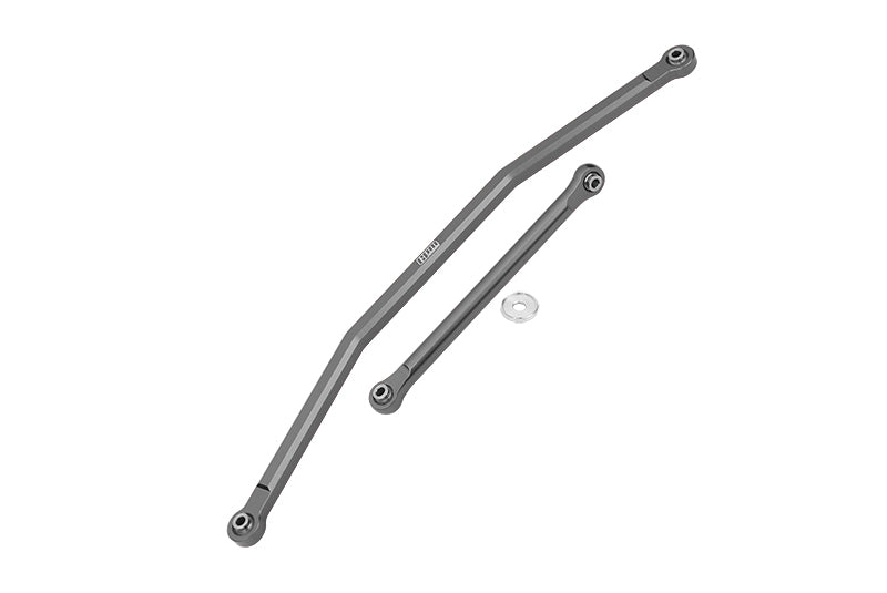 Axial 1/10 RBX10 Ryft 4WD Rock Bouncer AXI03005 Upgrade Parts Aluminum Front Steering Tie Rods - 2Pc Set Gray Silver