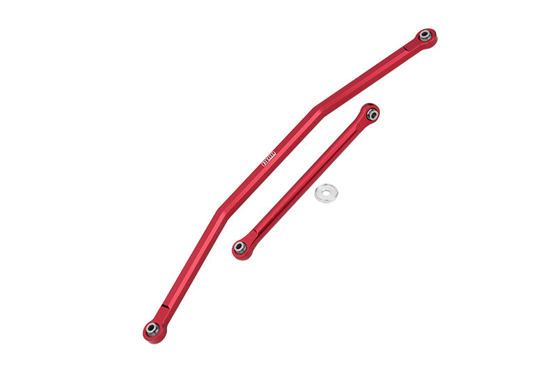 Axial 1/10 RBX10 Ryft 4WD Rock Bouncer AXI03005 Upgrade Parts Aluminum Front Steering Tie Rods - 2Pc Set Red