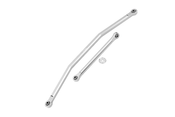 Axial 1/10 RBX10 Ryft 4WD Rock Bouncer AXI03005 Upgrade Parts Aluminum Front Steering Tie Rods - 2Pc Set Silver