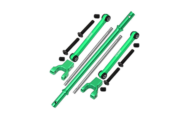 Axial 1/10 RBX10 Ryft 4WD Rock Bouncer AXI03005 Stainless Steel Rear Sway Bar & Aluminum Sway Bar Arm & Stainless Steel Linkage - 12Pc Set Green