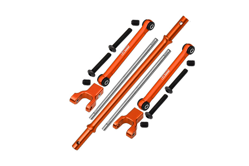 Axial 1/10 RBX10 Ryft 4WD Rock Bouncer AXI03005 Stainless Steel Rear Sway Bar & Aluminum Sway Bar Arm & Stainless Steel Linkage - 12Pc Set Orange