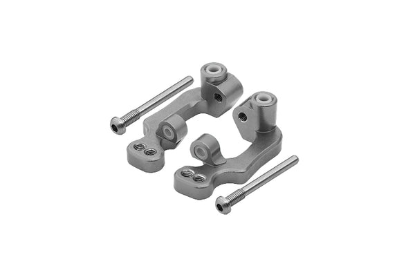 Traxxas Rustler VXL Aluminum C-Hub Caster Block - 1 Pr Gray Silver